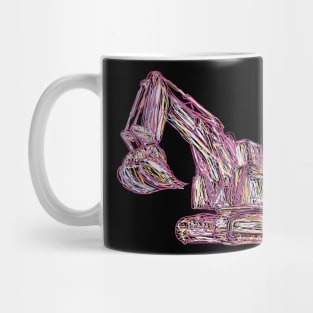 Excavator Abstract Mug